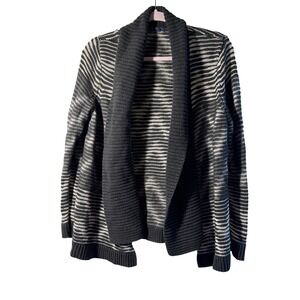 Gap Women XL Striped Open Front Shawl Collar Cardigan‎ Sweater